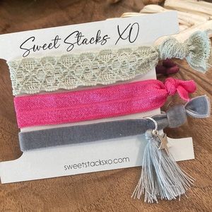 Modern Boho Hair Ties & Bracelet Stack Combo